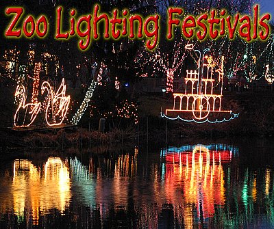 The Columbus, Ohio zoo puts on a spectacular light show each Christmas season. Click for bigger photo.