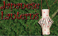 Click to see printable craft patterns for traditional-looking Japanese lantern ornaments.