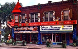 This is a detail from a postcard that shows the store in its heyday. Click for bigger photo.