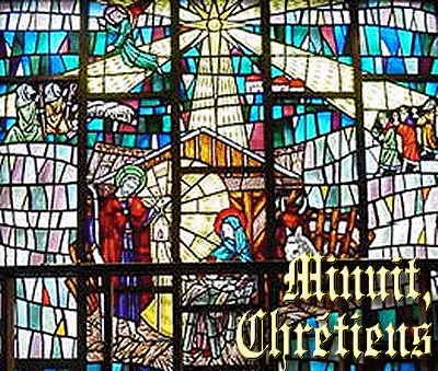 This image is based on a stained glass window in the Chapel of Our Lady of Lourdes in the Immaculate Heart of Mary Center in Scranton, Pennsylvania. Click to see more images from the chapel.