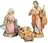 This Holy Family is from Fontanini's 5-inch collection.  Click for bigger photo.