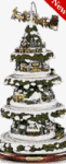 Click to see Christmas collectibles with railroad themes - designs by Thomas Kinkade(r).