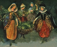 This painting is from a Clapsaddle Christmas card. Click for bigger picture.